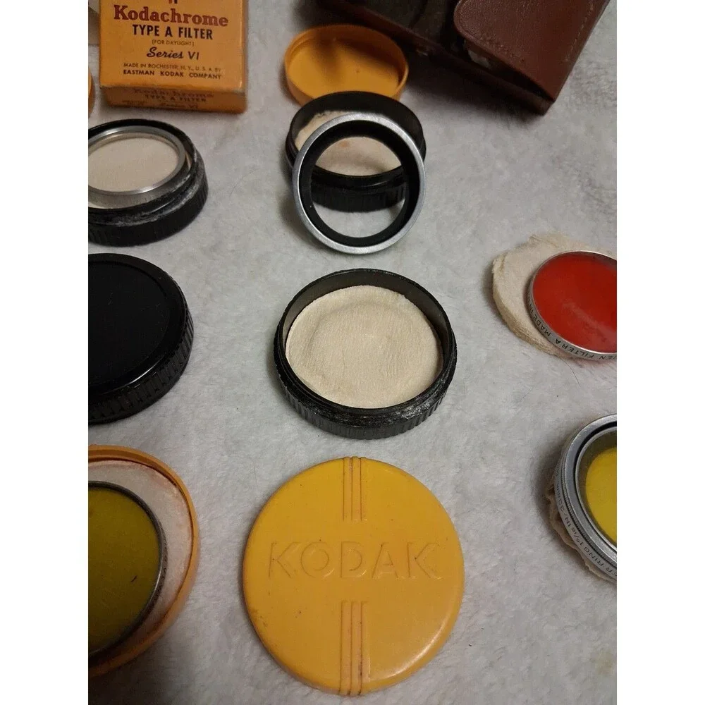 Vintage Kodak Case with Assorted Filters